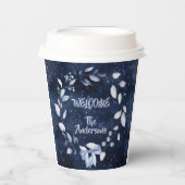 Cups Papier met deksel Sterrennacht Blauw Papieren Bekers (Voorkant)