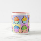 Cups - Pop Art Cupcakes Cup Tweekleurige Koffiemok (Center)