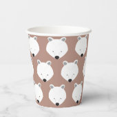 Cups van Beer Face Pattern Papieren Bekers (Achterkant)