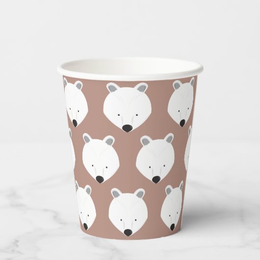 Cups van Beer Face Pattern Papieren Bekers (Achterkant)