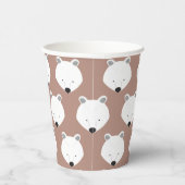 Cups van Beer Face Pattern Papieren Bekers (Rechts)