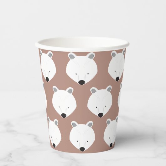 Cups van Beer Face Pattern Papieren Bekers (Voorkant)