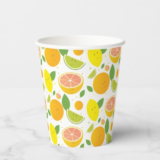 Cups van citrusvruchten papieren bekers (Achterkant)