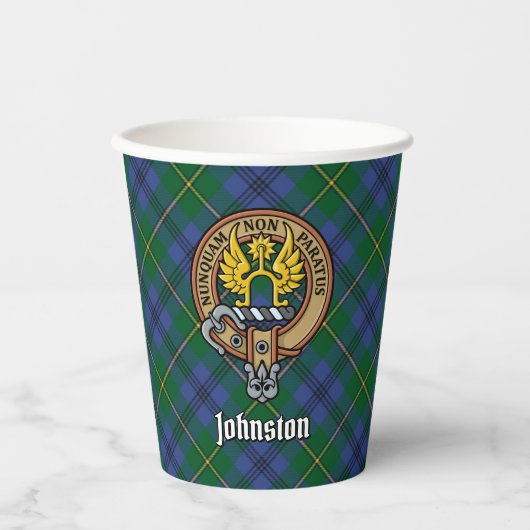 Cups van Clan Johnston Crest Paper Papieren Bekers (Voorkant)