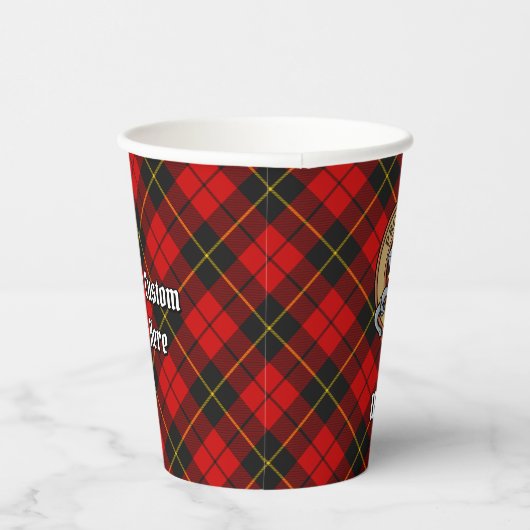 Cups van Clan Wallace Crest Paper Cups Papieren Bekers (Rechts)