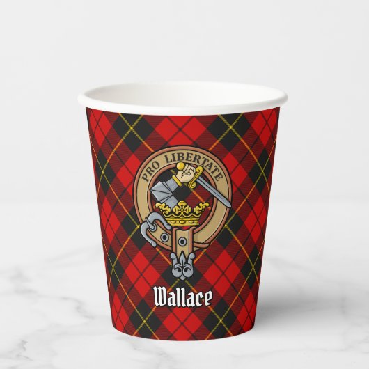 Cups van Clan Wallace Crest Paper Cups Papieren Bekers (Voorkant)