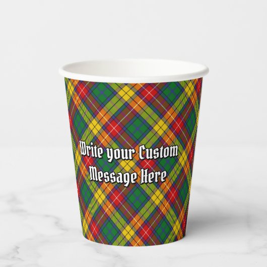 Cups van CX Crest Paper van Clan Buchanan Papieren Bekers (Achterkant)