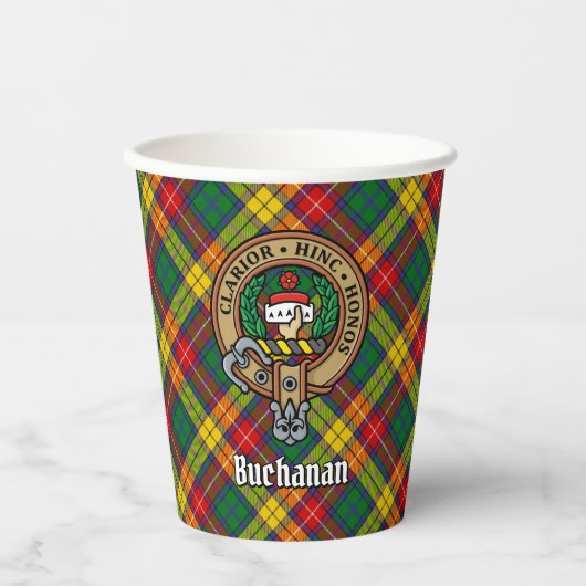 Cups van CX Crest Paper van Clan Buchanan Papieren Bekers (Voorkant)