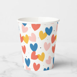 Cups van het type Cover Heart Pattern Papieren Bekers