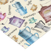 Cups van koffiezetapparaten met Waterverf-retro-cu Korte Tafelloper (Hoek)