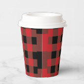 Cups van rood en zwart geplakt papier papieren bekers (Rechts)