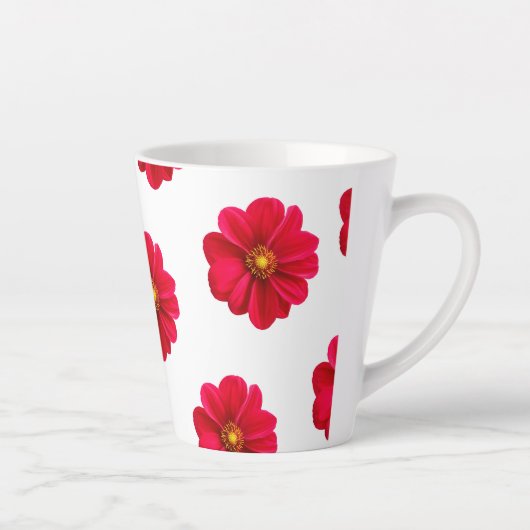 Cups voor bloemen ontwerp latte mok (Rechts)