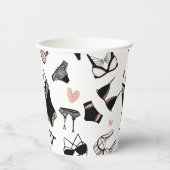 Cups voor echt bachelorette, lingerie Patroonpapie Papieren Bekers (Voorkant)