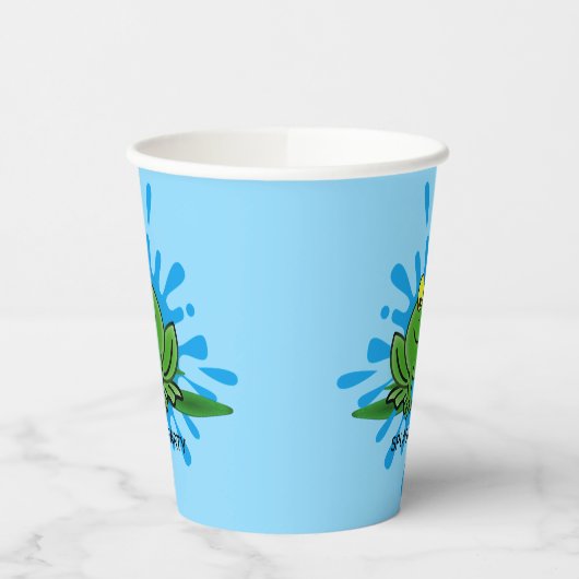 Cups voor groen kikkervormig ontwerp papieren bekers (Links)
