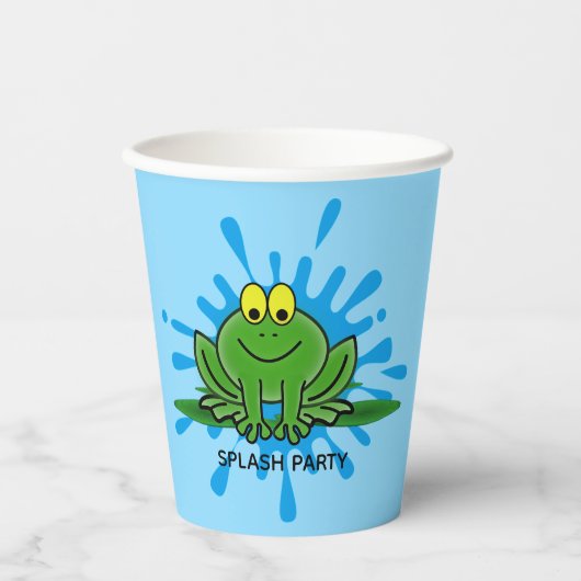 Cups voor groen kikkervormig ontwerp papieren bekers (Voorkant)