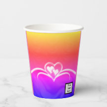 Cups voor zwart en rood papier