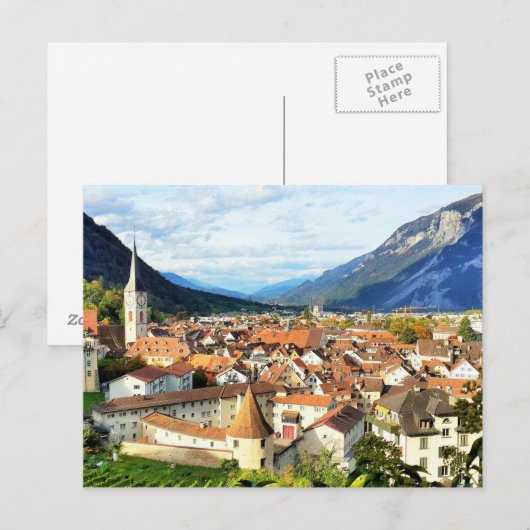 Cur, Zwitserland Briefkaart (Voorkant / Achterkant)