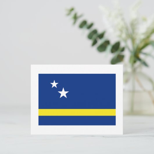 Curaao-vlag Briefkaart (Staand voorkant)