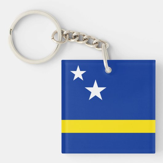 Curaao-vlag Sleutelhanger (Voorkant)