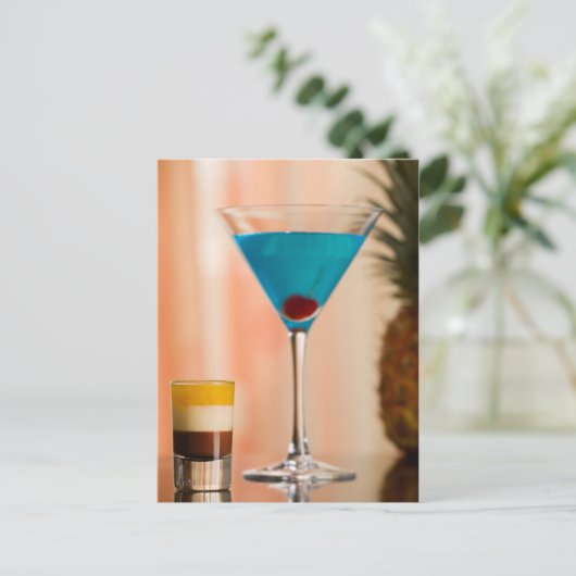 Curaçacocktail Briefkaart (Staand voorkant)