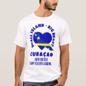 CURAÇAO Big Heart Fun Custom 2026 Soccer T-shirt (Voorkant)