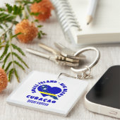 CURAÇAO Big Heart Fun Custom Dushi Korsuo Sleutelhanger (Voorkant Rechts)