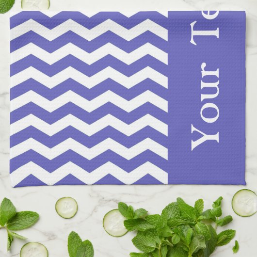 Curacao Blue Wave Chevron aanpasbaar Theedoek (Gevouwen)