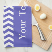 Curacao Blue Wave Chevron aanpasbaar Theedoek (Quarter Fold)