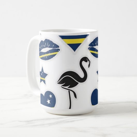 Curaçao Blue Wave Design Koffiemok (Voorkant links)