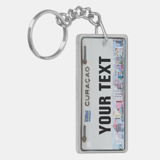 Curaçao-Bord (aanpasbaar) Sleutelhanger (Voorkant Links)