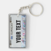 Curaçao-Bord (aanpasbaar) Sleutelhanger (achterkant)