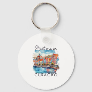 Curaçao Caribische Eilanden Reizen Trip Ontmoet Me Sleutelhanger