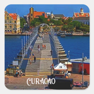 Curaçao Design Vierkante Sticker