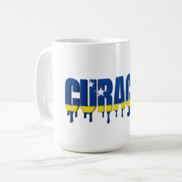 Curaçao  Drip | Caribisch Vlagontwerp | Fan Koffiemok
