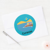Curacao eiland ronde sticker (Envelop)