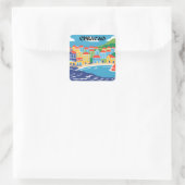 Curacao eiland vierkante sticker (Tas)
