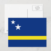 Curaçao Flag Briefkaart (Voorkant / Achterkant)