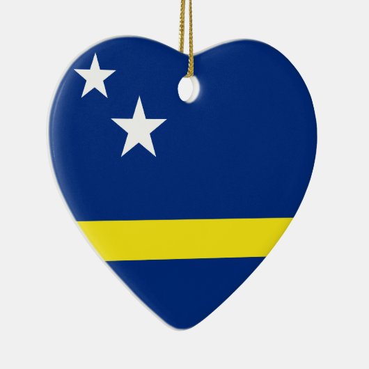 Curaçao Flag Heart Ornament (Rechts)