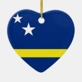 Curaçao Flag Heart Ornament (Voorkant)