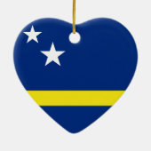 Curaçao Flag Heart Ornament (Achterkant)