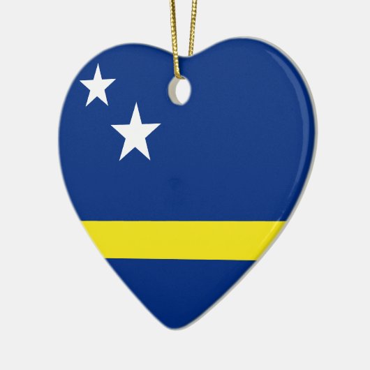 Curaçao Flag Heart Ornament (Links)
