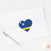 Curaçao Flag Heart Sticker (Envelop)