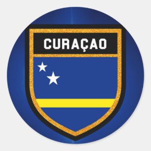 Curaçao Flag Ronde Sticker