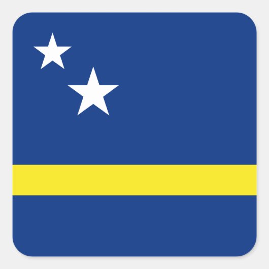 Curaçao Flag Sticker (Voorkant)