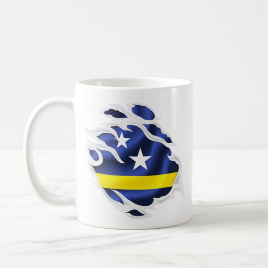 Curaçao gescheurde vlag koffiemok (Links)
