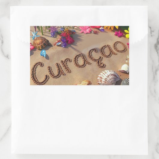 Curacao Impression Rechthoekige Sticker (Tas)