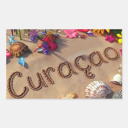 Curacao Impression Rechthoekige Sticker (Voorkant)