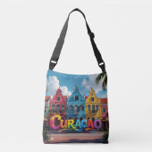 curacao in blauw crossbody tas (Voorkant)
