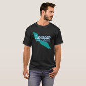 Curacao Island coördineert toeristische vakantie T-shirt (Voorkant volledig)