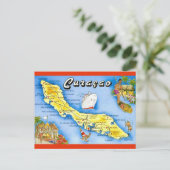 Curaçao Island Kaart Briefkaart (Staand voorkant)